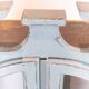 Grey painted hanging glass cabinet in gustavian style from around 1820.