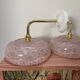 Pair of Art Deco speckled glass sconces