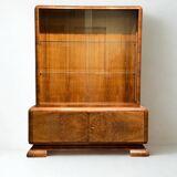 Vitrine en noyer Art Déco
