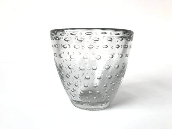 Daum Nancy France, vase bullé, vers 1930.