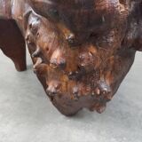 Brutalist coffee table in elm burl