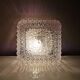 Vintage square glass ceiling lamp, 70s