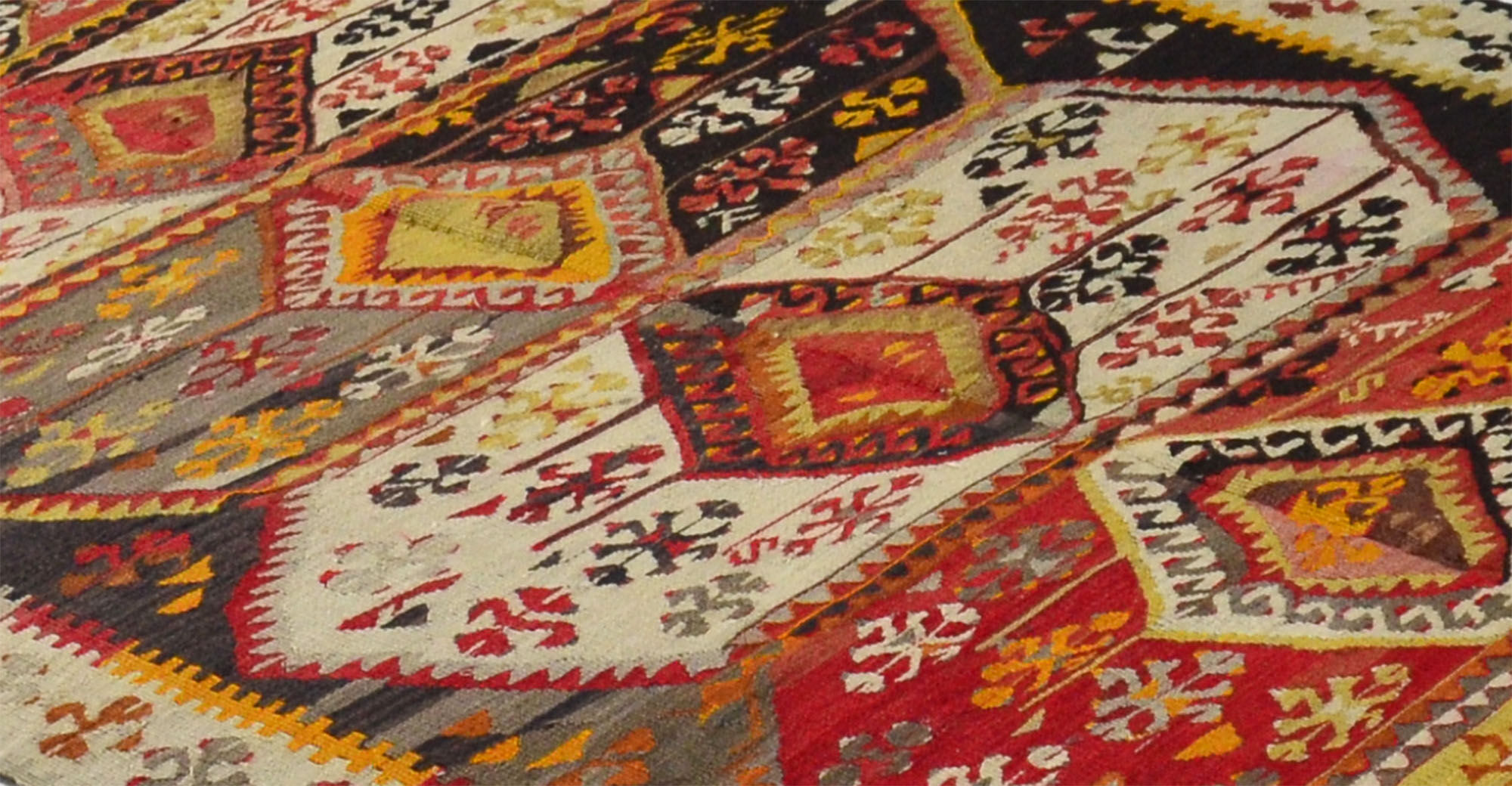 Anatolian handmade kilim rug 322 cm x 140 cm