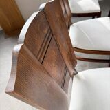 Set 6 chaises art déco chêne 1940