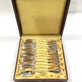 12 silver shell teaspoons