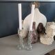 Pair of glass candlesticks
