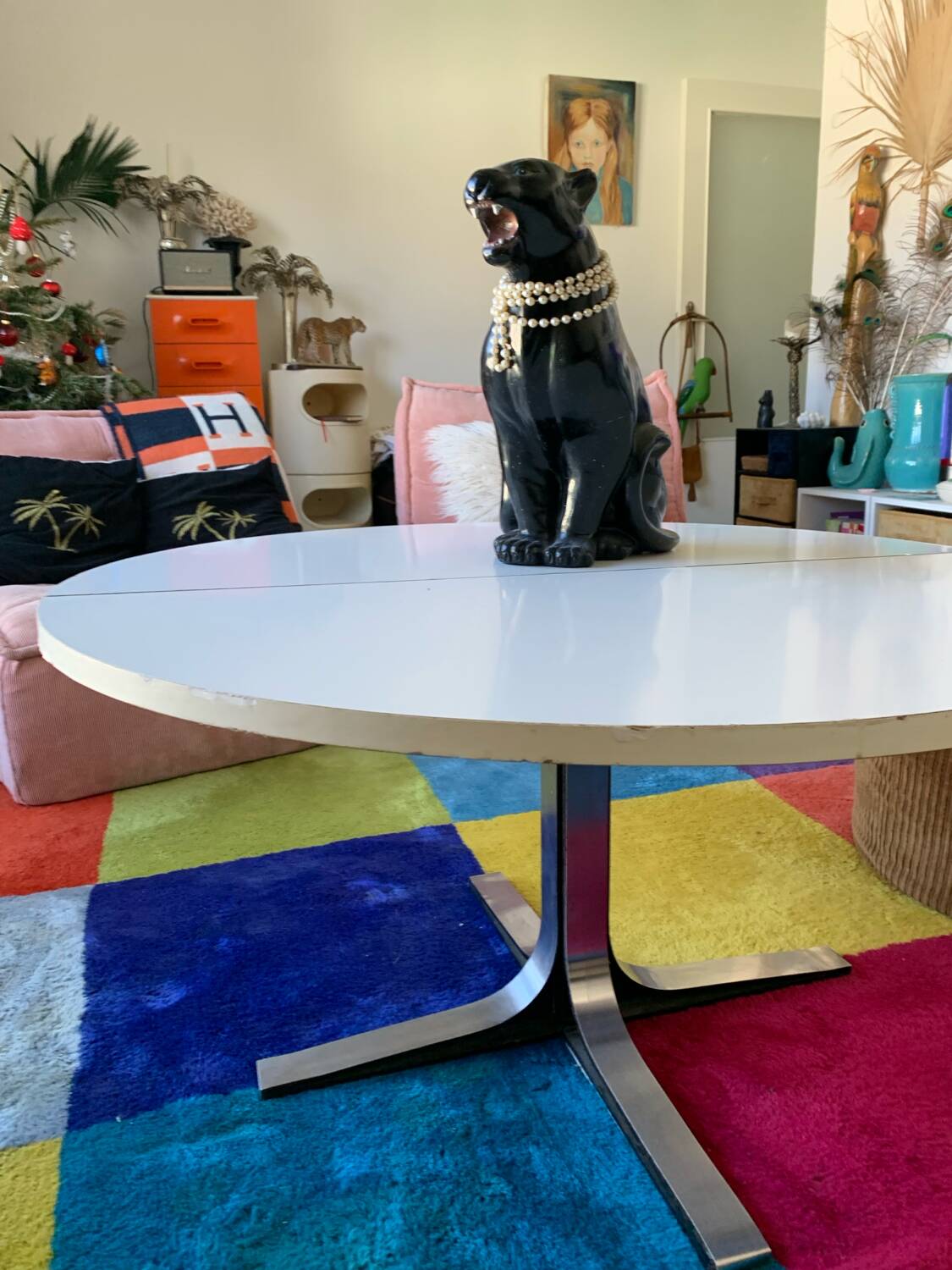 70s retractable coffee table