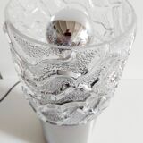 Vintage glass and stainless steel lamp