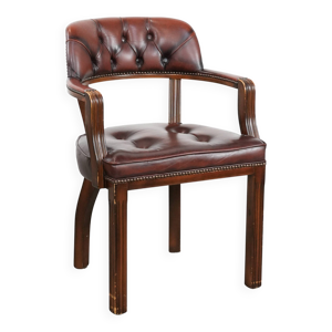 Fauteuil en cuir de vachette - marron