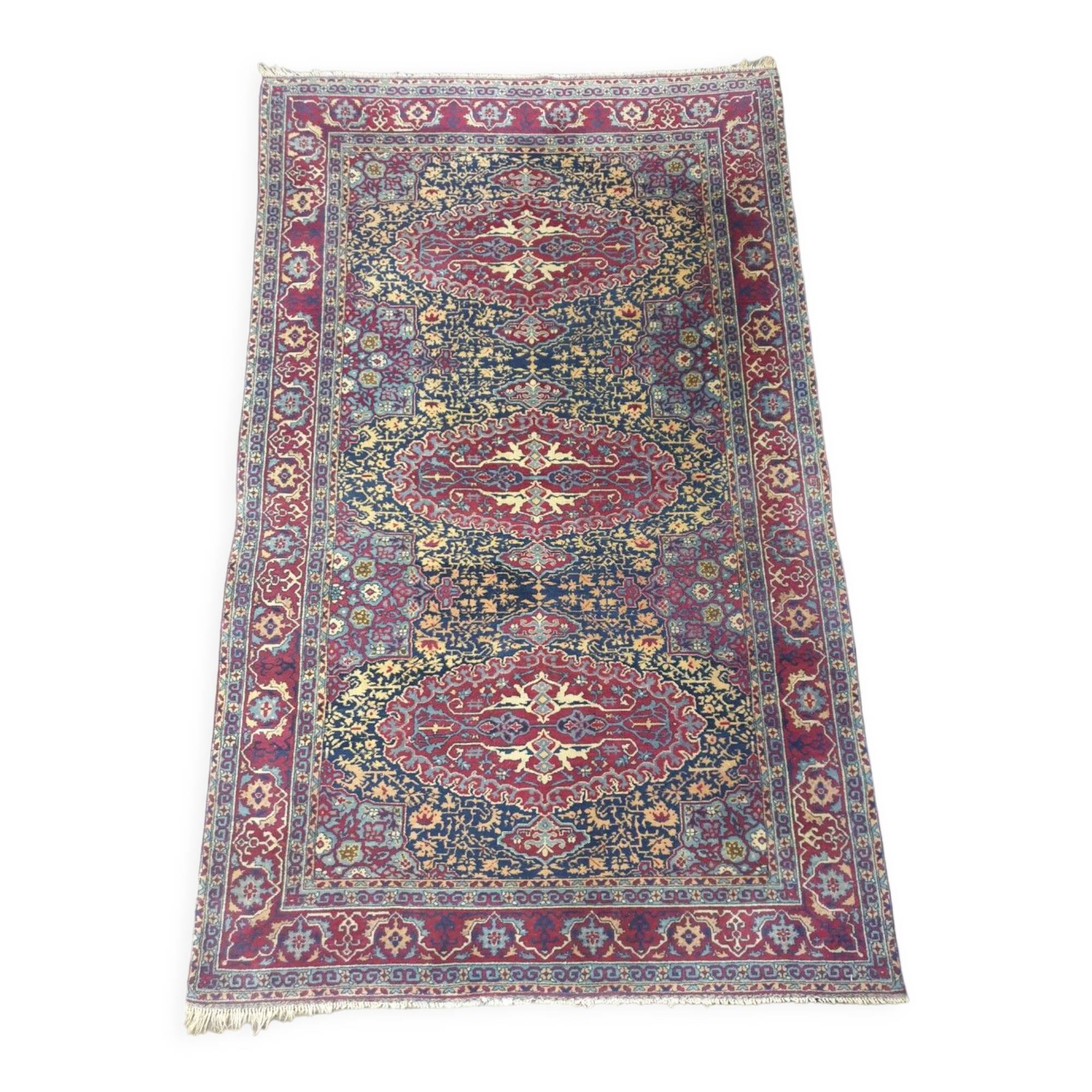 Antique handmade indian amritsar rug