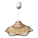 Vintage wicker pendant light