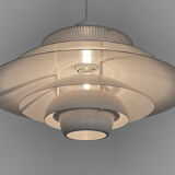 Multi layered pendant light by Kurt Wiborg for Jeka Metaltryk. Denmark 1970s