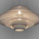 Multi layered pendant light by Kurt Wiborg for Jeka Metaltryk. Denmark 1970s
