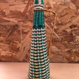 Old Lady Jeanne Glass Bottle + Vintage Braided Scoubidou