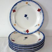 Set of 8 vintage dessert plates, Mary-Lou model, Digoin Sarreguemines