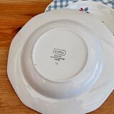 Lot de 5 assiettes creuses Digoin Sarreguemines modèle Bastia
