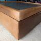 Leather and brushed metal coffee table from the 70s