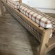 Vintage brutalist sofa in solid oak circa 1980