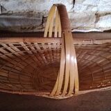 Grand panier en osier vintage