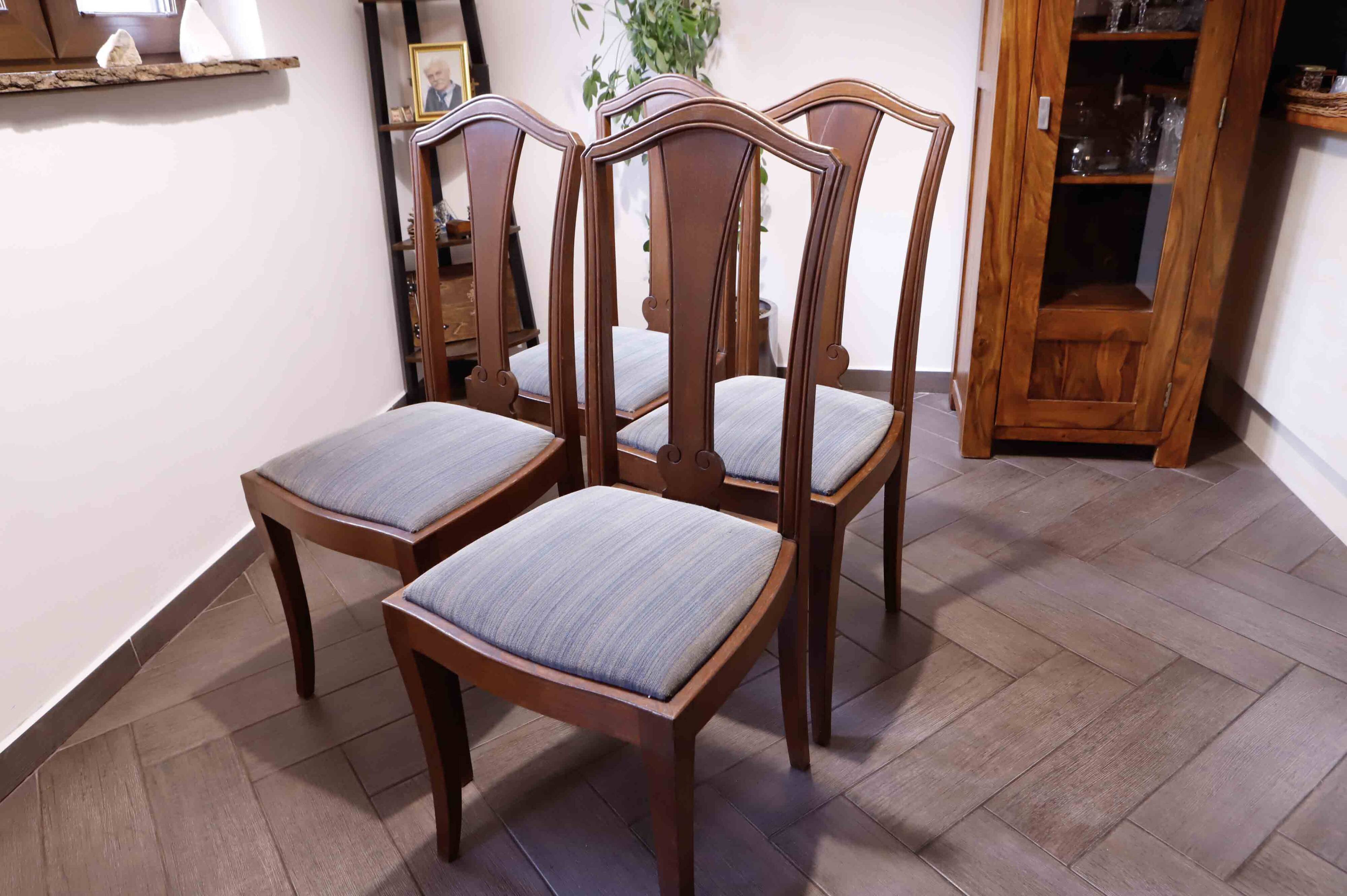 Set of 4 Art Nouveau dining chairs