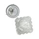 1970s square Hillebrand ceiling light made of thick pressed glass.