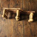 Vintage wooden ball accordion coat rack