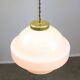 Mid-Century Italian Opaline and Brass Pendant Lamp