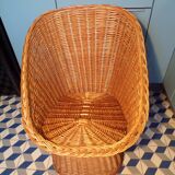 Vintage rattan armchair