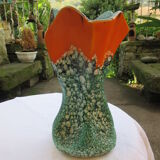 Green and orange vase