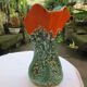 Vase vert et orange