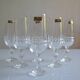 6 champagne flutes in Bohemian crystal Czechoslovakia