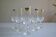 6 champagne flutes in Bohemian crystal Czechoslovakia