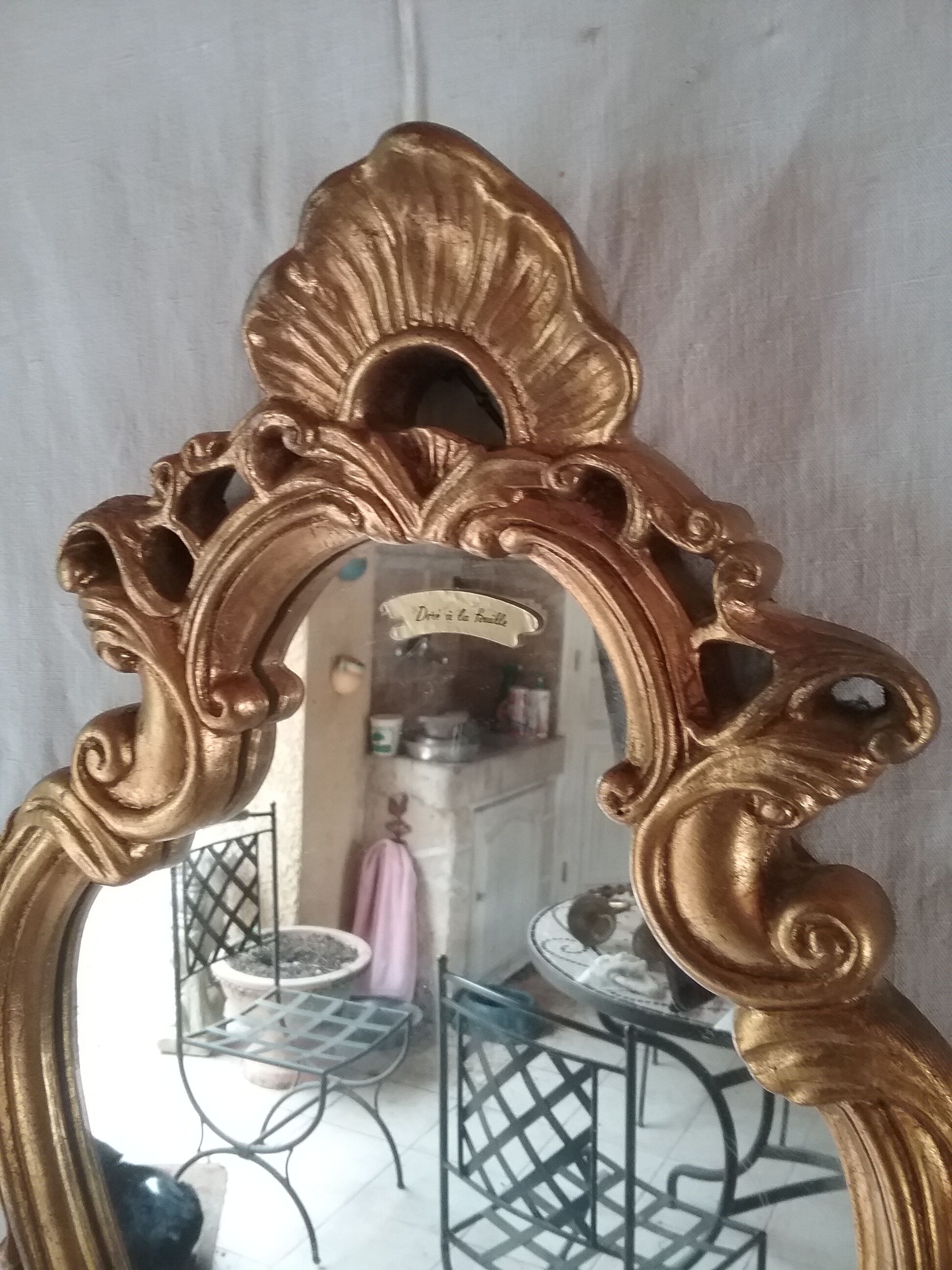 Golden mirror - 70x41cm