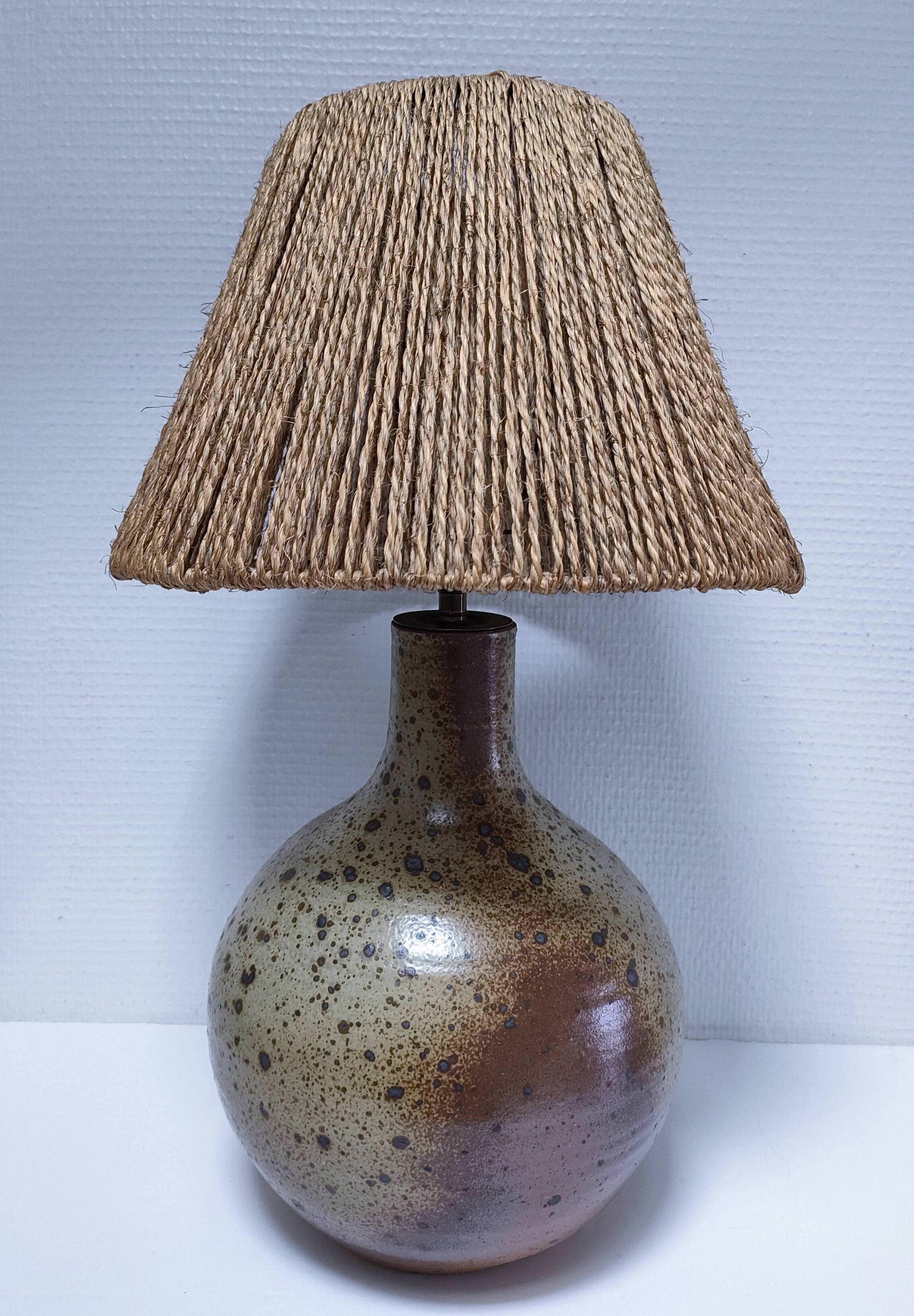 XL pyrite sandstone lamp base H. 34 cm