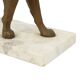 Art Deco Dog on Marble Base, Gold-colored Zamak