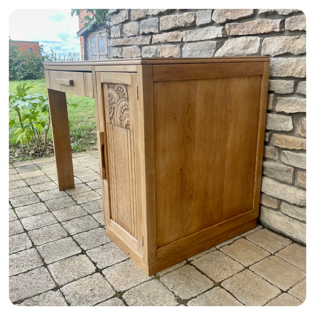 Vintage solid oak desk