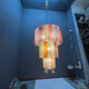 Suspension en verre de Murano italien, style pop art, années 1980.