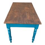 Provencal table in fir 2 drawers