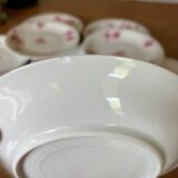 10 porcelain dessert plates with floral pattern