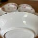 10 porcelain dessert plates with floral pattern