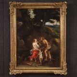 17th century mythological painting, Meleager offers the boar's head to Atalanta