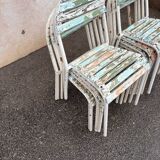 10 chaises de terrasse champêtre 