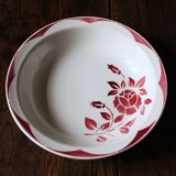 Hollow round plate Corsica Red Digoin Sarreguemines