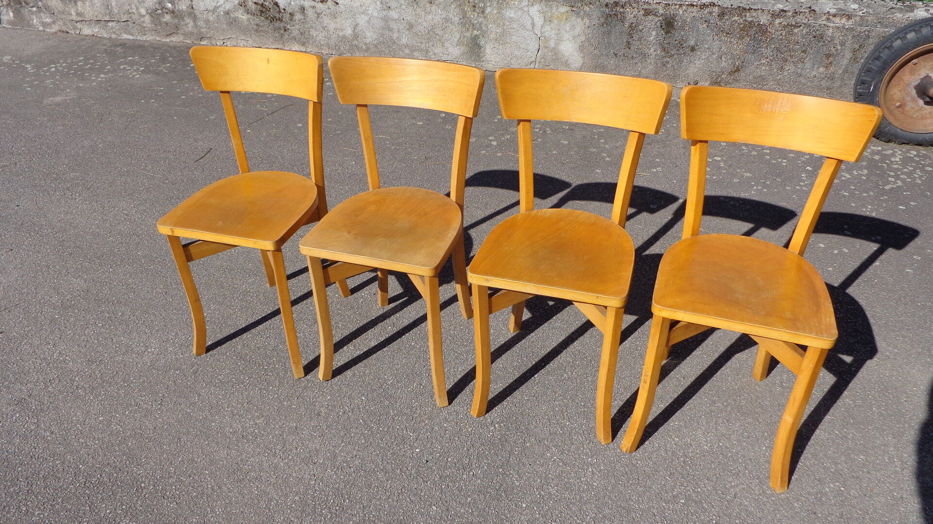 Set of 4 Boclerc Rancy S&L bistro chairs