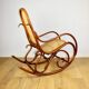 Rocking chair on runners, original light brown, 1970s - perfect like new
