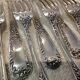 12 silver-plated metal dessert forks SFAM rocaille 19.1cm