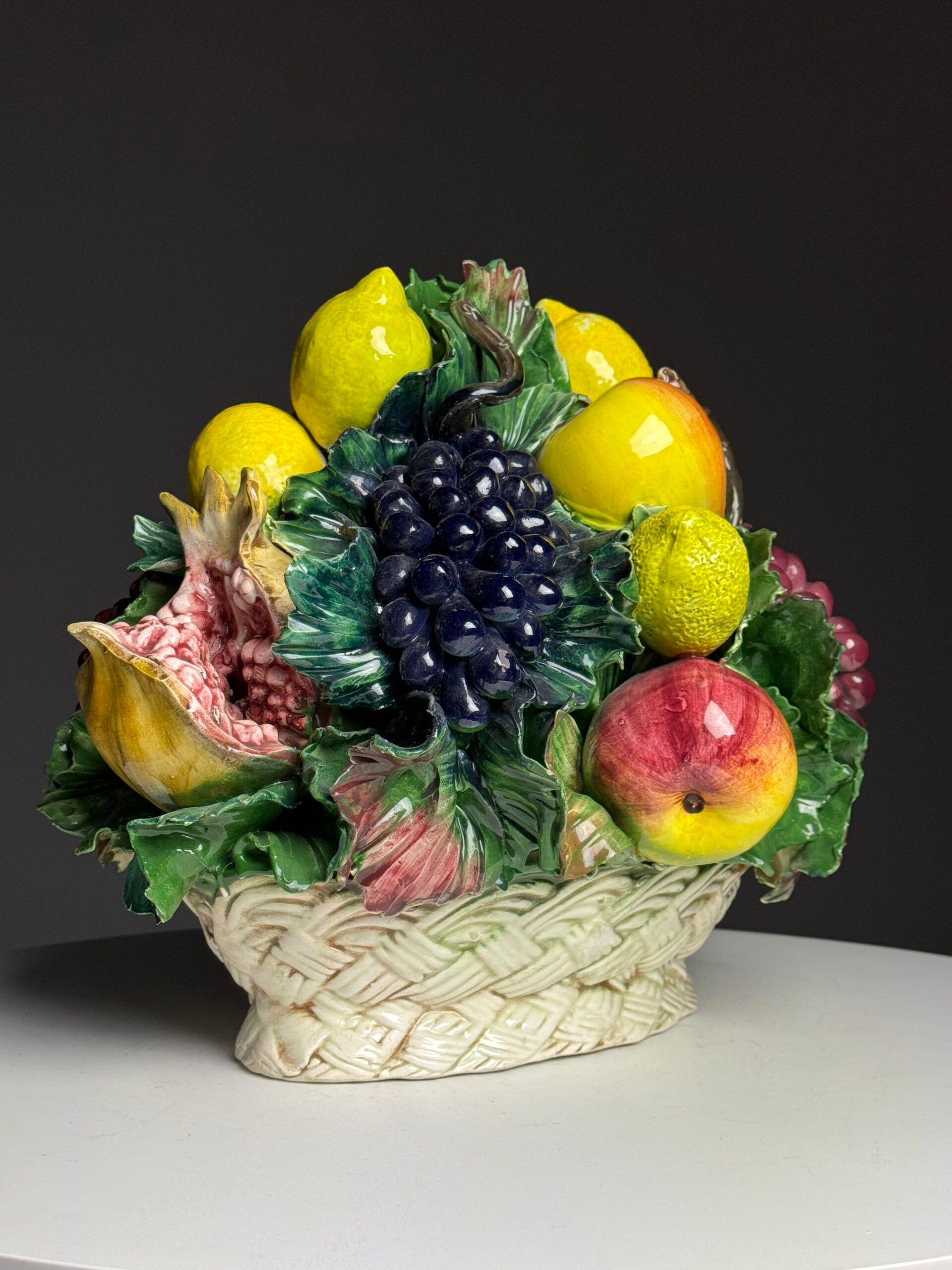 Majolica ceramic Italian fruit piece