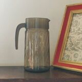 Vintage smoked glass carafe/pitcher