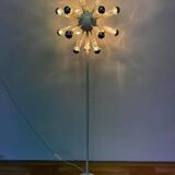 Rare mid-century white floor lamp Sputnik - Atom, around 1980s