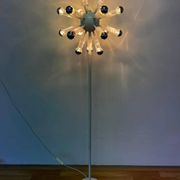 Rare mid-century white floor lamp Sputnik - Atom, around 1980s